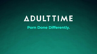 ADULT TIME - nagy kannás világos szőke nagy cickós barnával ollózik és szexel